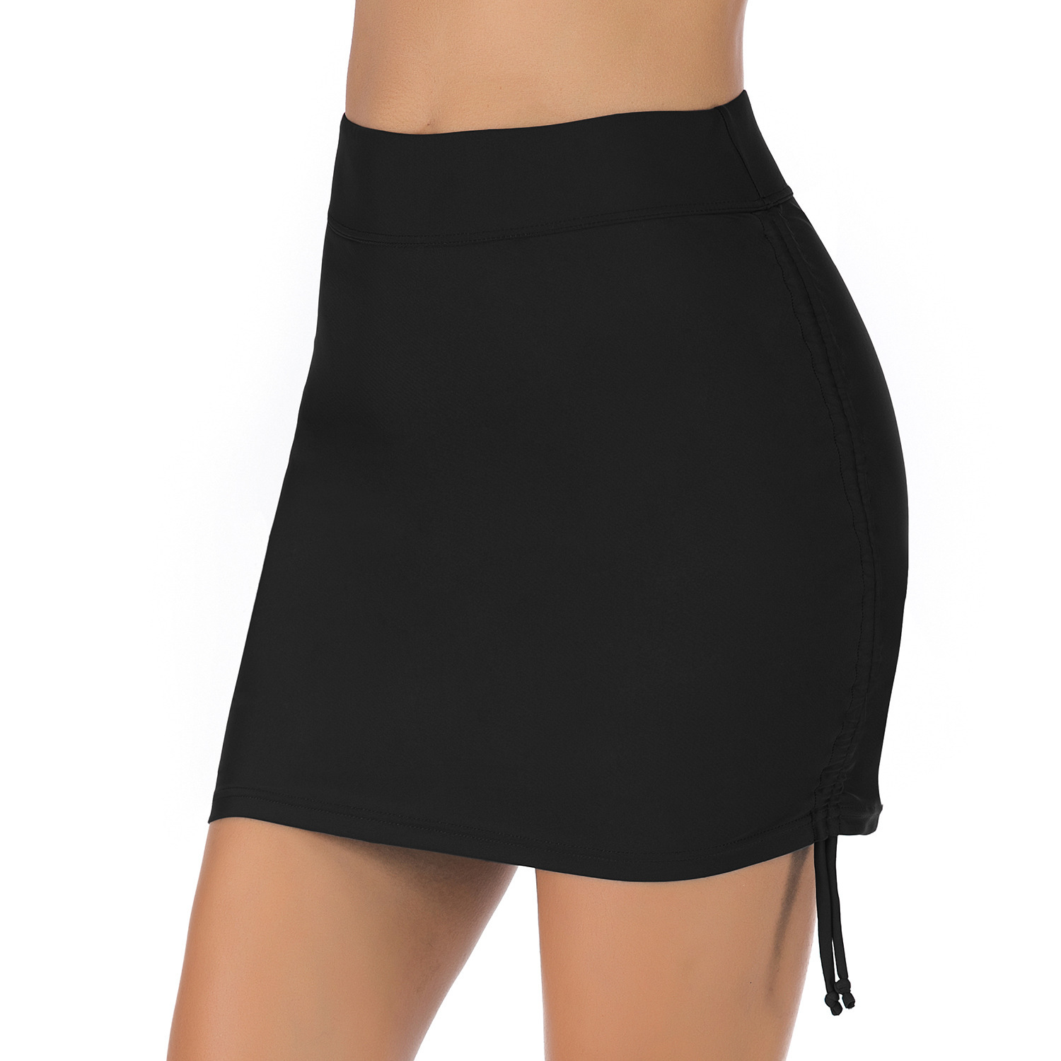 Leisure Vacation Women's Split Body Skirt Sexy Single Piece Solid Color Versatile Adjustable High Waisted Swimming Pants Bifurcated Self-cultivat