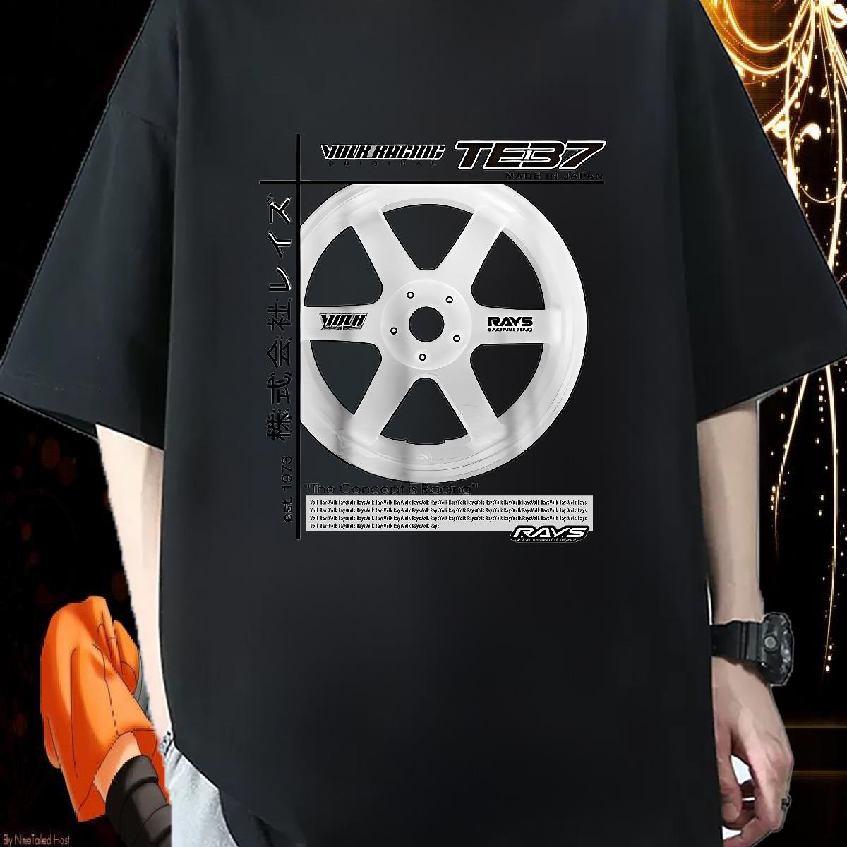 Fashion Design T Shirts Men Anime Daily Outfit Men Tshirts Crew Neck Cotton Breathable Cool