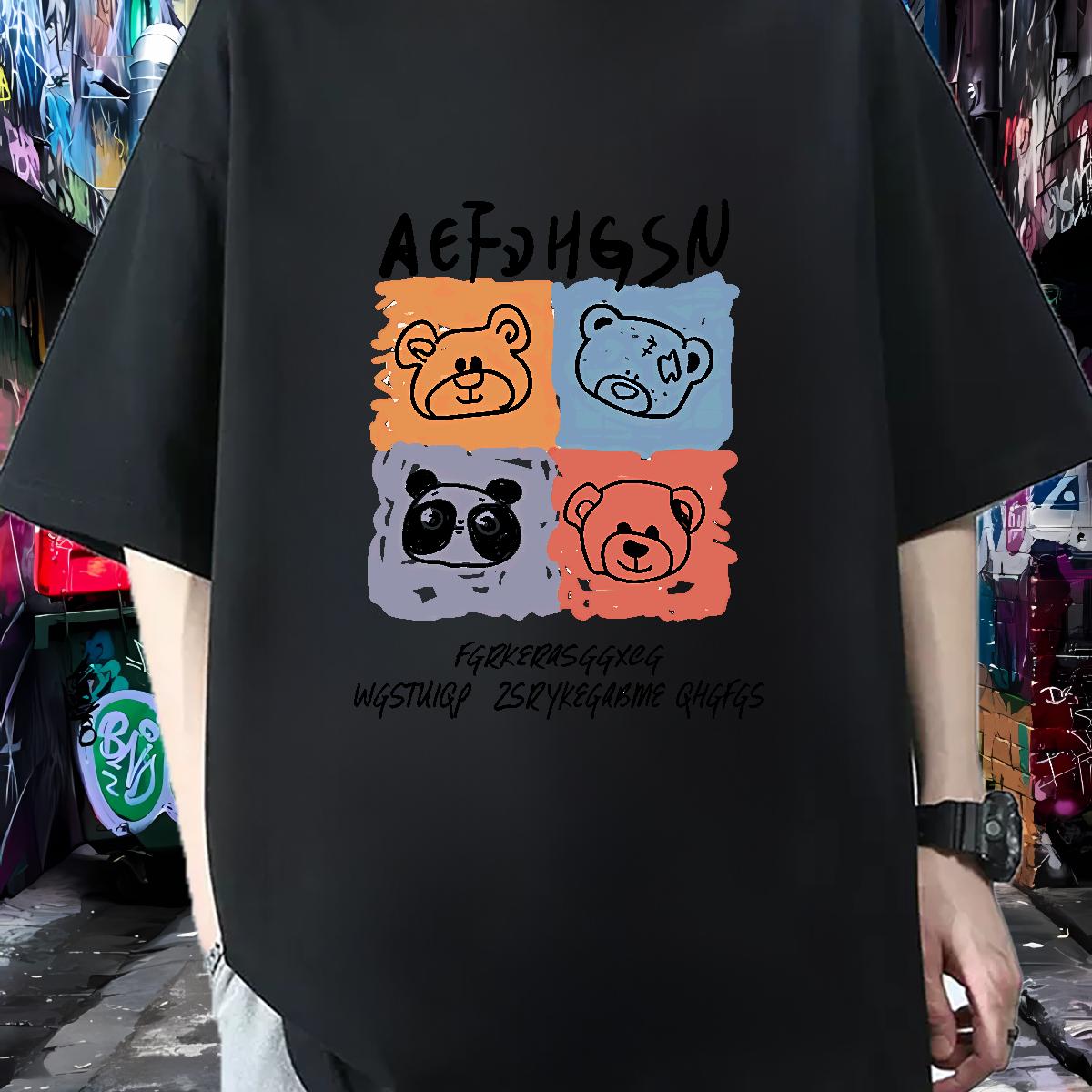 New Arrival Mens T Shirts DIY Printed Couples T Shirts Street wear Hip Hop Crew Neck Cotton Breathable Cool Tees Shirts