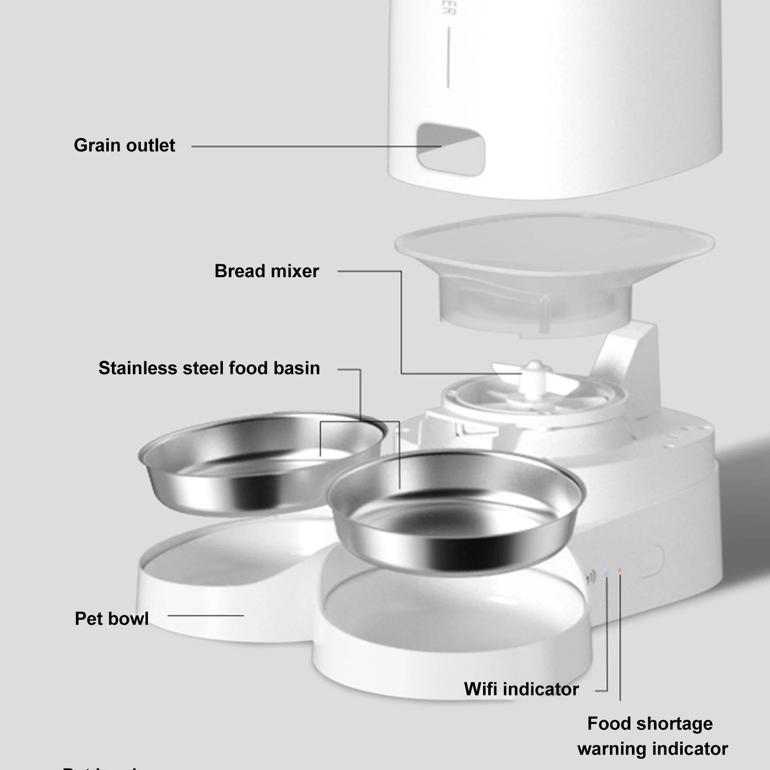 4L Automatic Pet Feeder For Cat Dog Smart WiFi /Button Cat Food Kibble Dispenser Remote Control Auto Feeder Dry Food Accessories