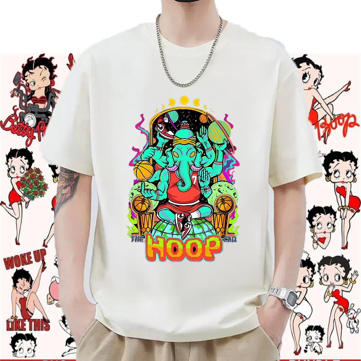 Cool Mens Tshirts Breathable Crew Neck Cotton Anime Printing Street T-Shirts for Men Custom Brand Tops Tees