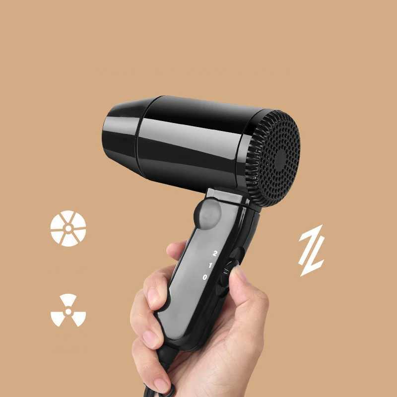 Portable 12V car styling hair dryer with wide airflow hot and cold folding hair dryer locomotive window defroster 210W travel hair dryer W241018