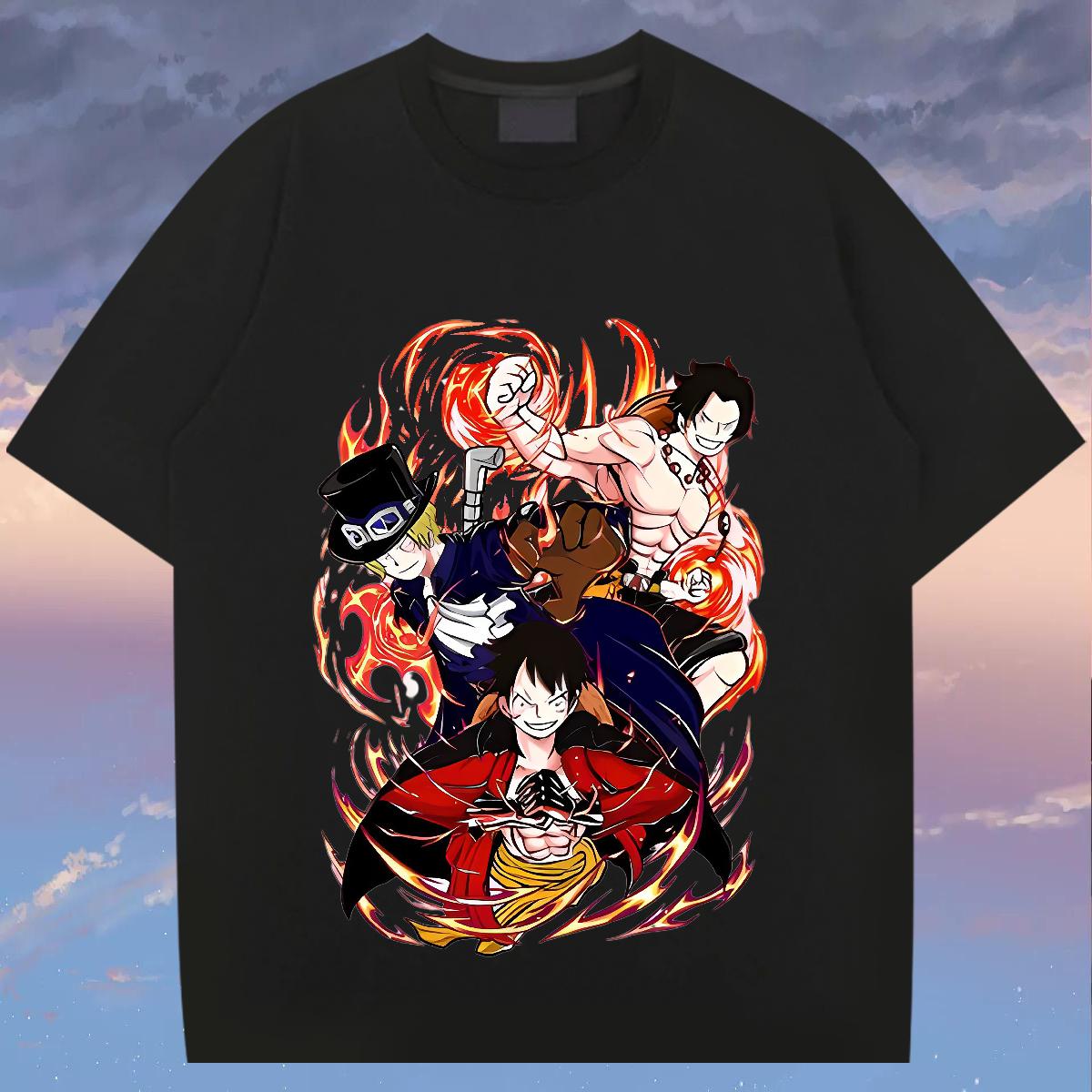 Wholesale T Shirts Men Black Oversized Anime Printing Street Men Tshirts Cotton Breathable Short Sleeve 5A