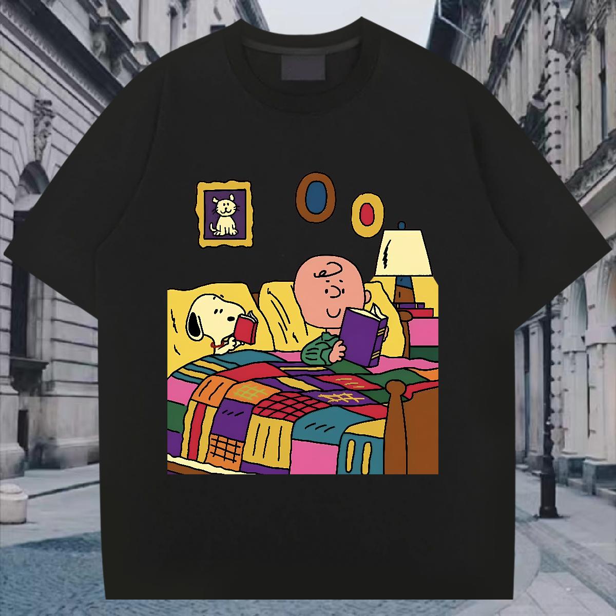 Customized Man T Shirts Cartoon Print Sports Casual Couples T Shirts Breathable Short Sleeve Wholesale