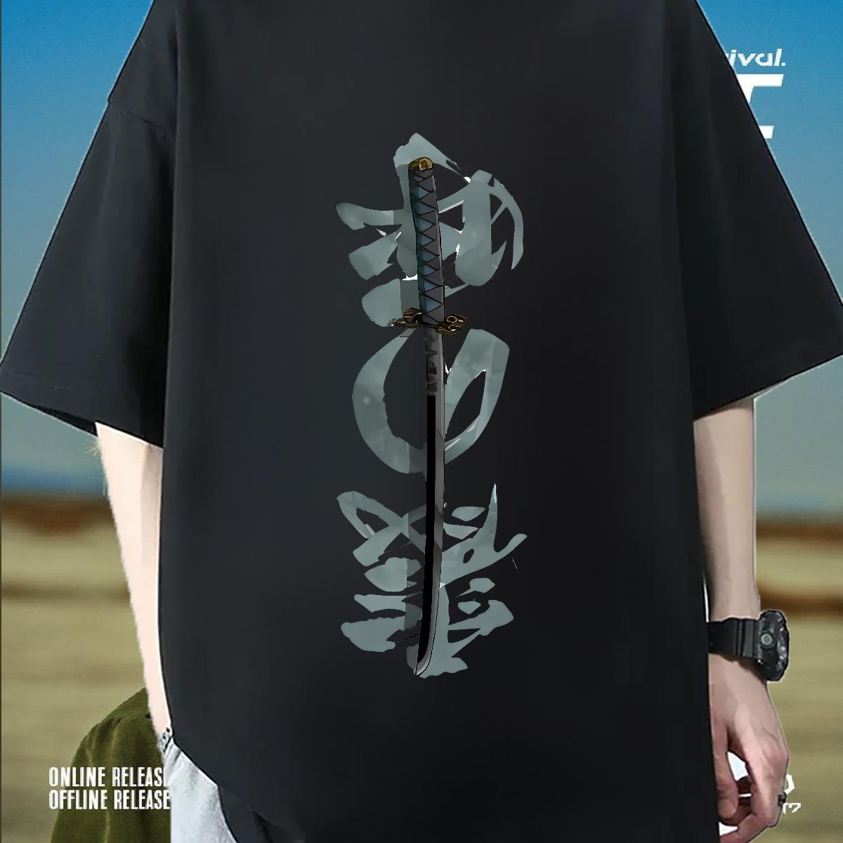 2024 Summer T-Shirts Anime Tshirt for Man Woman Anime Printing Street Breathable Crew Neck Cotton Cool Design Clothes