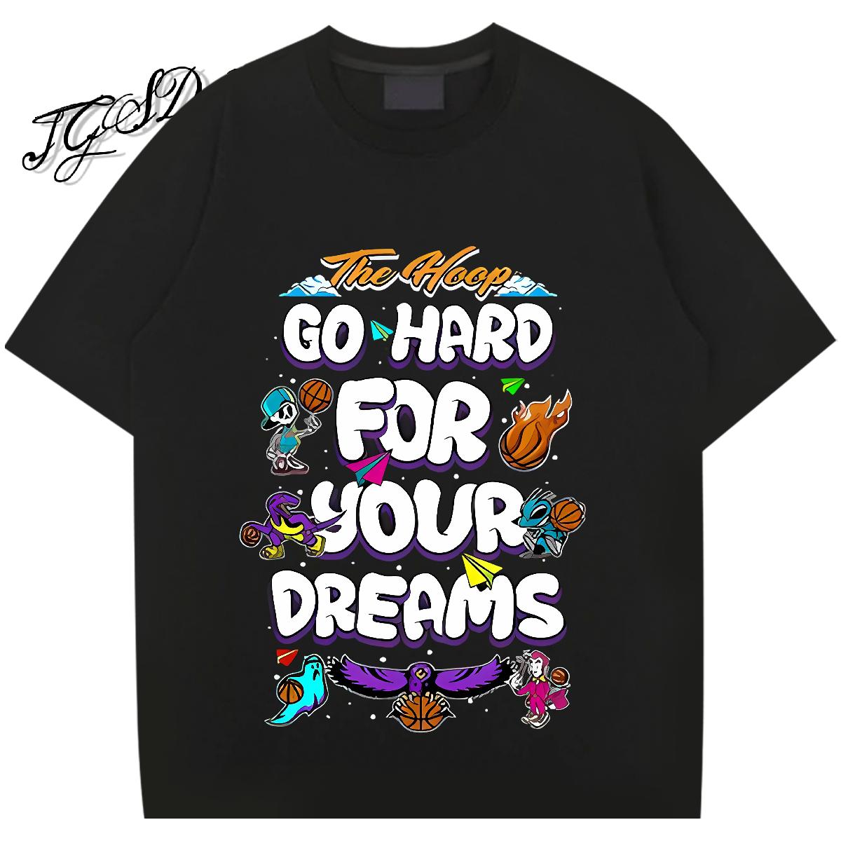 Fashion Designer Man T Shirts Cartoon Printing S-3XL Couples T Shirts Sports Casual Breathable Crew Neck Soft Polos