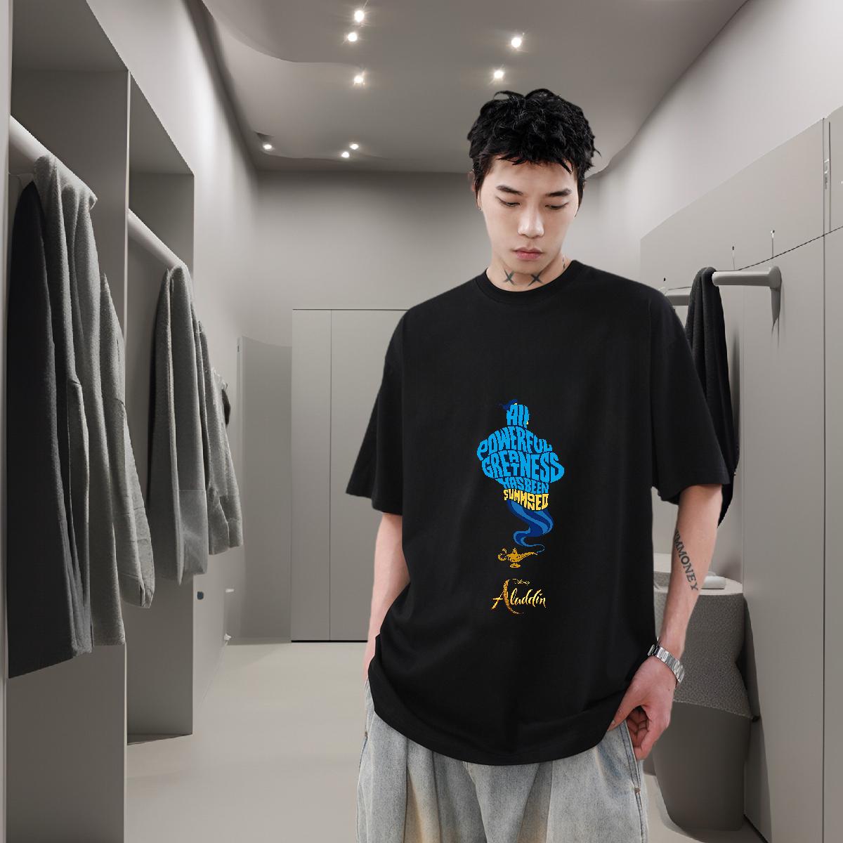 Cool Men Tops Tees Breathable Crew Neck Hip Hop Street T shirt DIY Anime Wholesale Polos