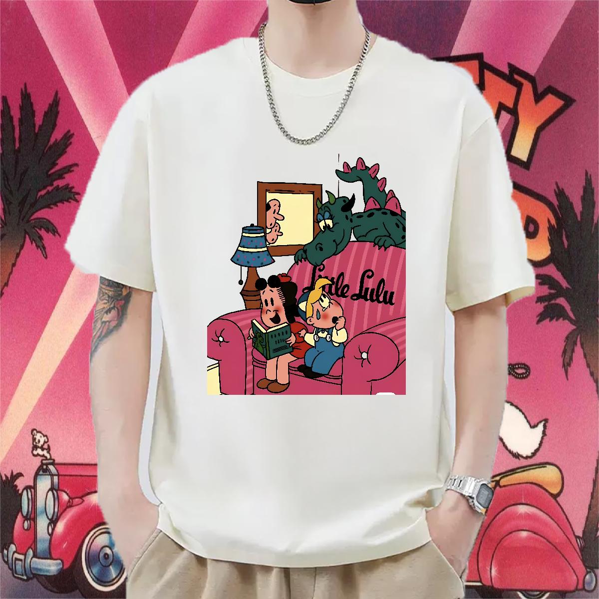 Popular T Shirts Men Summer Casual Short Sleeve Cotton O-Neck Men Clothes T-Shirt Fashion Designer Anime Print Top Tees