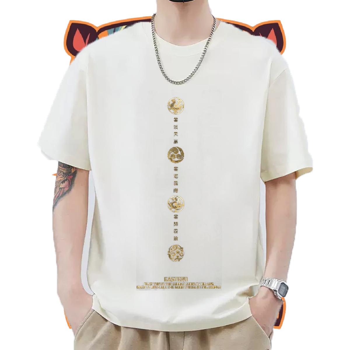 Soft T-Shirts Casual Daily Wear Cotton Breathable Men Tees Stylist DIY Tees Shirts