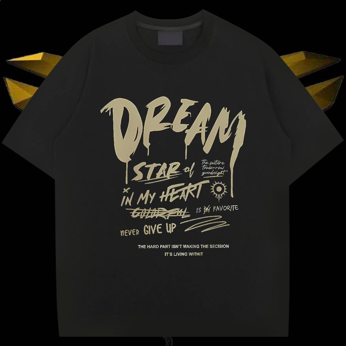 Fashion T-Shirts Oversized Street Casual Men Clothes T-Shirt Breathable Crew Neck Designer