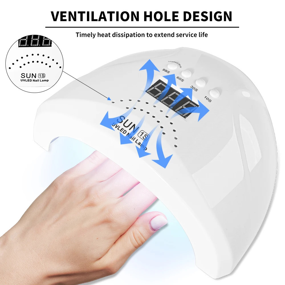 48W UVLED Nail Lamp Nail Dryer Nail Potherapy Machine Dual Light Source UV Nail Lamp For Women And Girls Nail Art DIY Use 240713