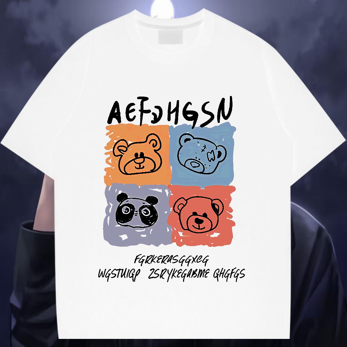 DIY Man T Shirts Asian Size Tshirts Casual Daily Wear Cotton Breathable Soft Popular Clothes