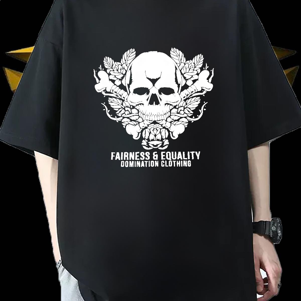 High Quality Men Tops Tees Breathable Short Sleeve Anime Printing Street T-Shirts for Men White Plus Size Brand Tops Shirt