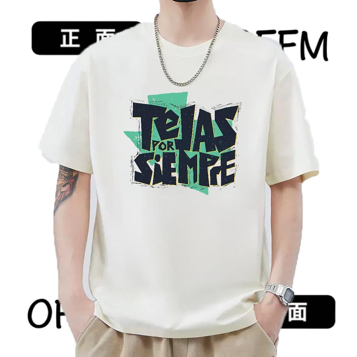 Loose T-Shirts Anime Printing Street 180g Cotton Men Clothes T-Shirt New Oversized S-3XL Tees Shirts