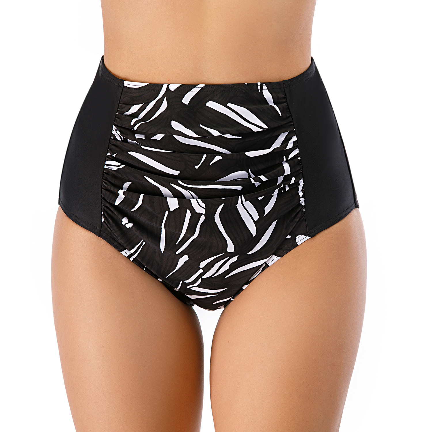 Long Washable Solid Temperament 2023 Beach Folded Fashionable Wrapped Hip Tight High Waist Triangle Swimming Pants Women's Short Novelty Waist Se