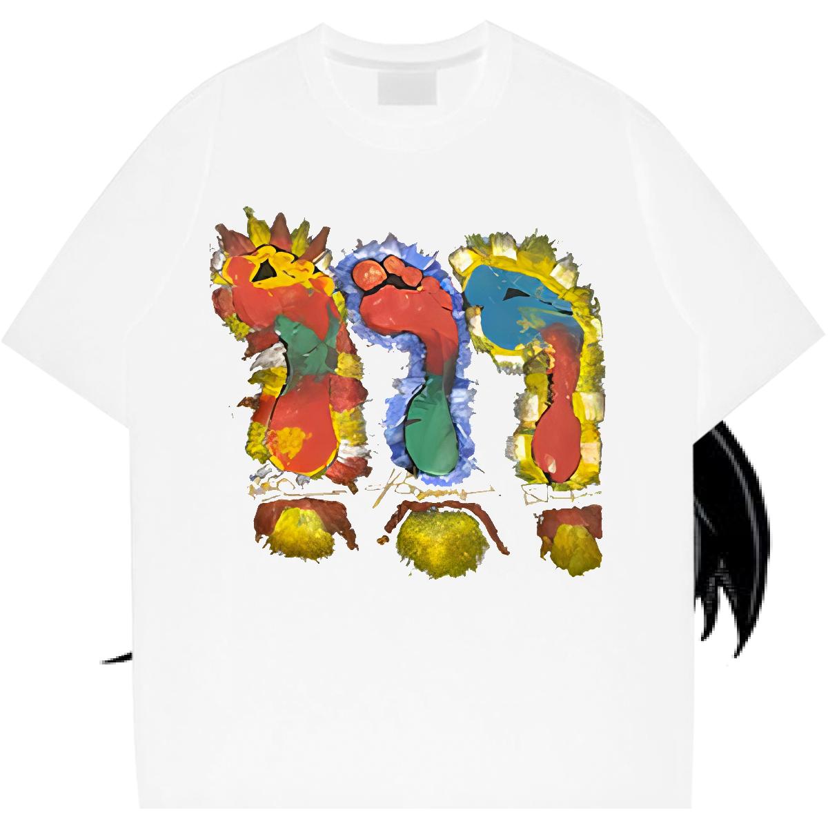 Cool Design Men Tops Tees Breathable Crew Neck Cotton Outdoor Men T Shirts Cartoon Printing S-3XL Designer Top Tees