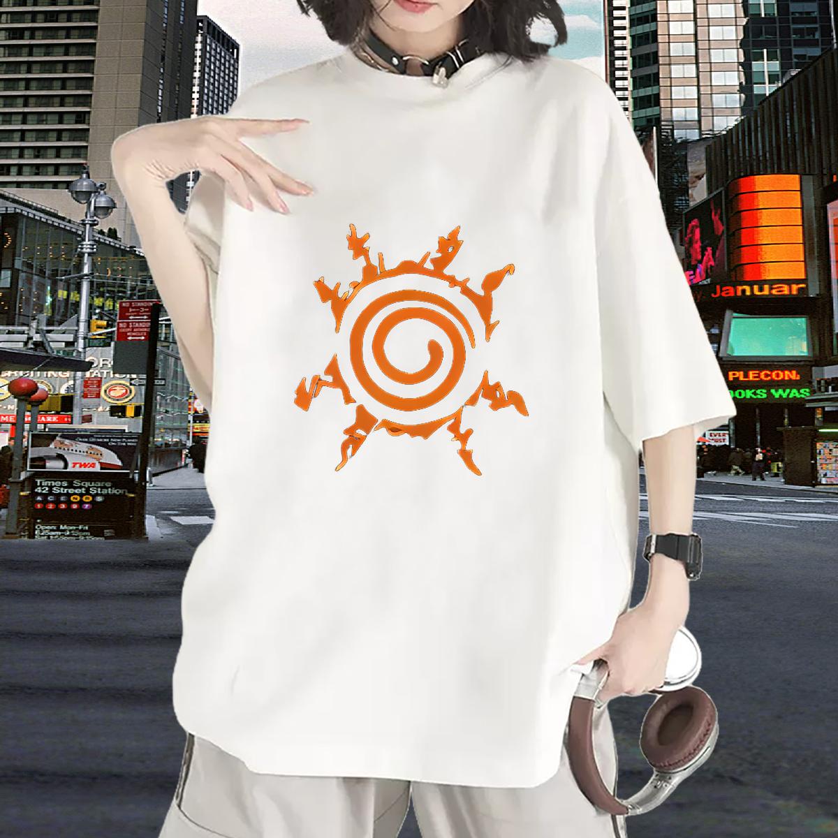 Fashion Womens T Shirts Breathable Crew Neck Cotton DIY Anime Printed Wear Hip Hop Street Unisex Tshirt for Man Woman