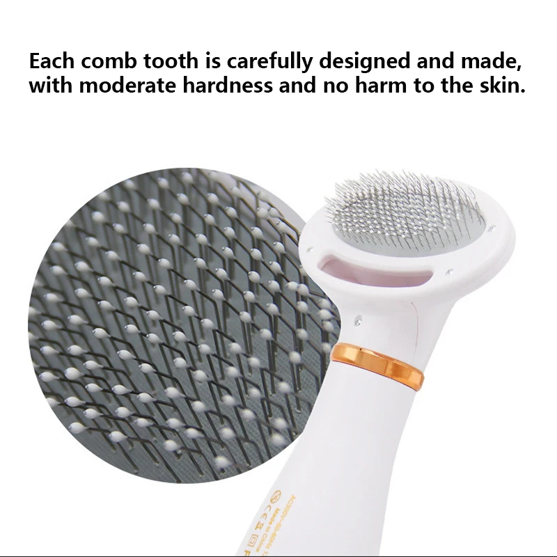 Two-in-one Pet Hot Air Comb Dryer For Blowing And Cleaning Cats And Dogs Pet Hair Dryer Comb Pet Brush Comb