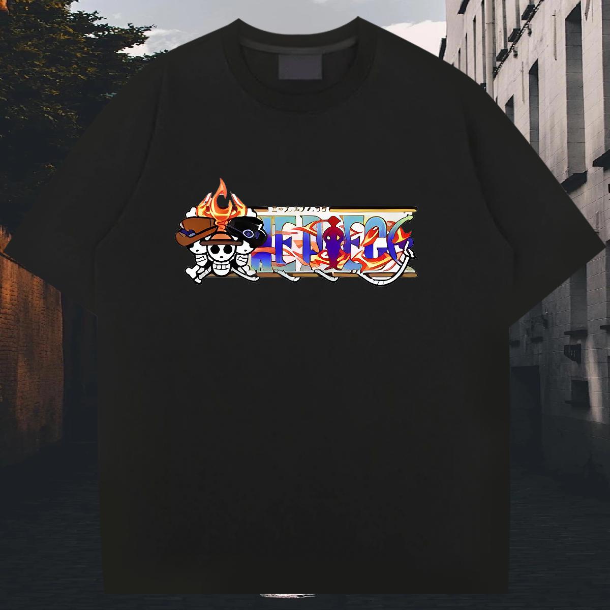 DIY T-Shirts for Men DIY Anime Street Wear Men Clothes T-Shirt Crew Neck Cotton Classic