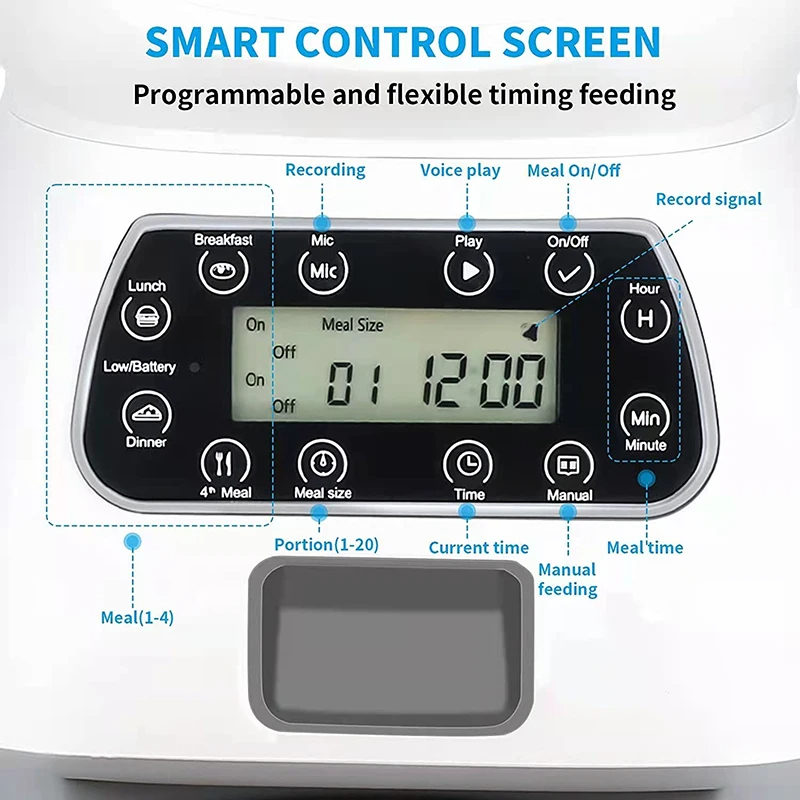 3.5L Automatic Pet Feeder Smart Food Dispenser For Dog Cat Bowl Timer Robot Pet Feeding Water Dispenser Auto Sensor Cat Fountain