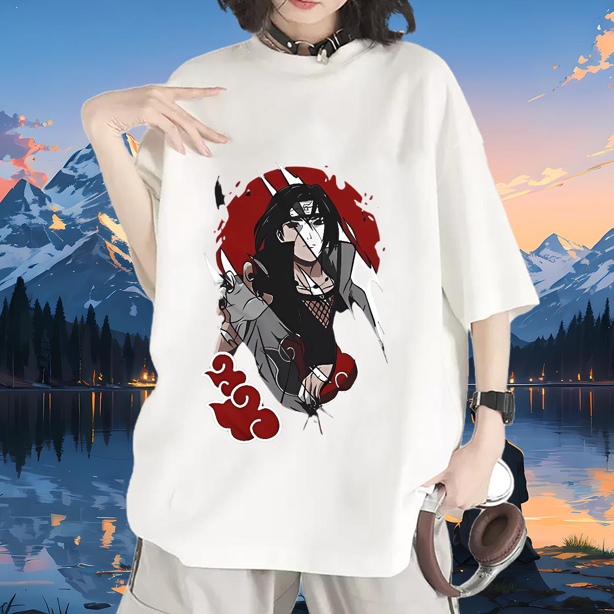Cotton Breathable Woman T Shirts Fashion Beach Women Tees Anime Loose fit Tee Shirt