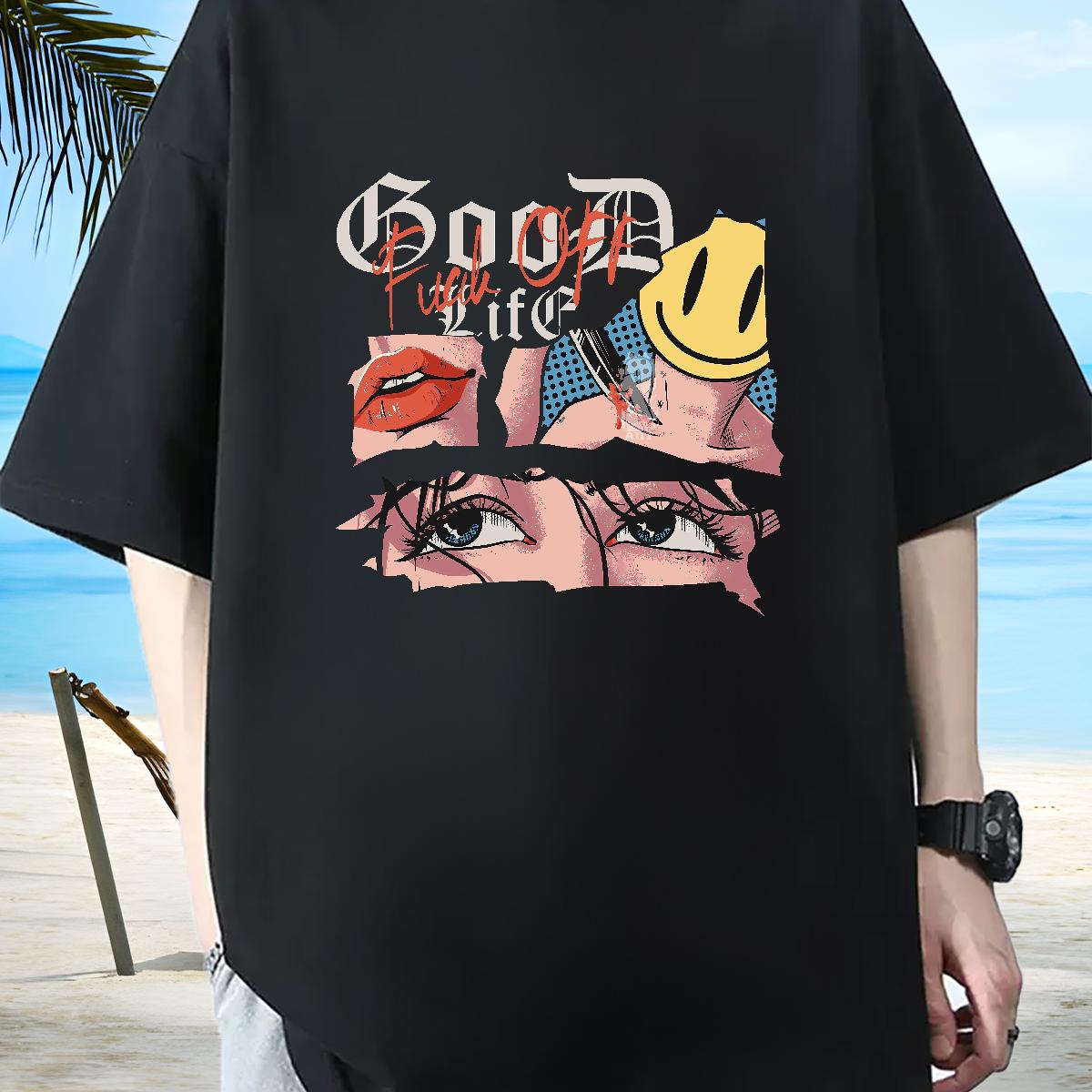 Classic Men Clothes T-Shirt Breathable Crew Neck Cotton Home Outdoor Men T Shirts DIY Logo Fashion Casual Tops Shirt