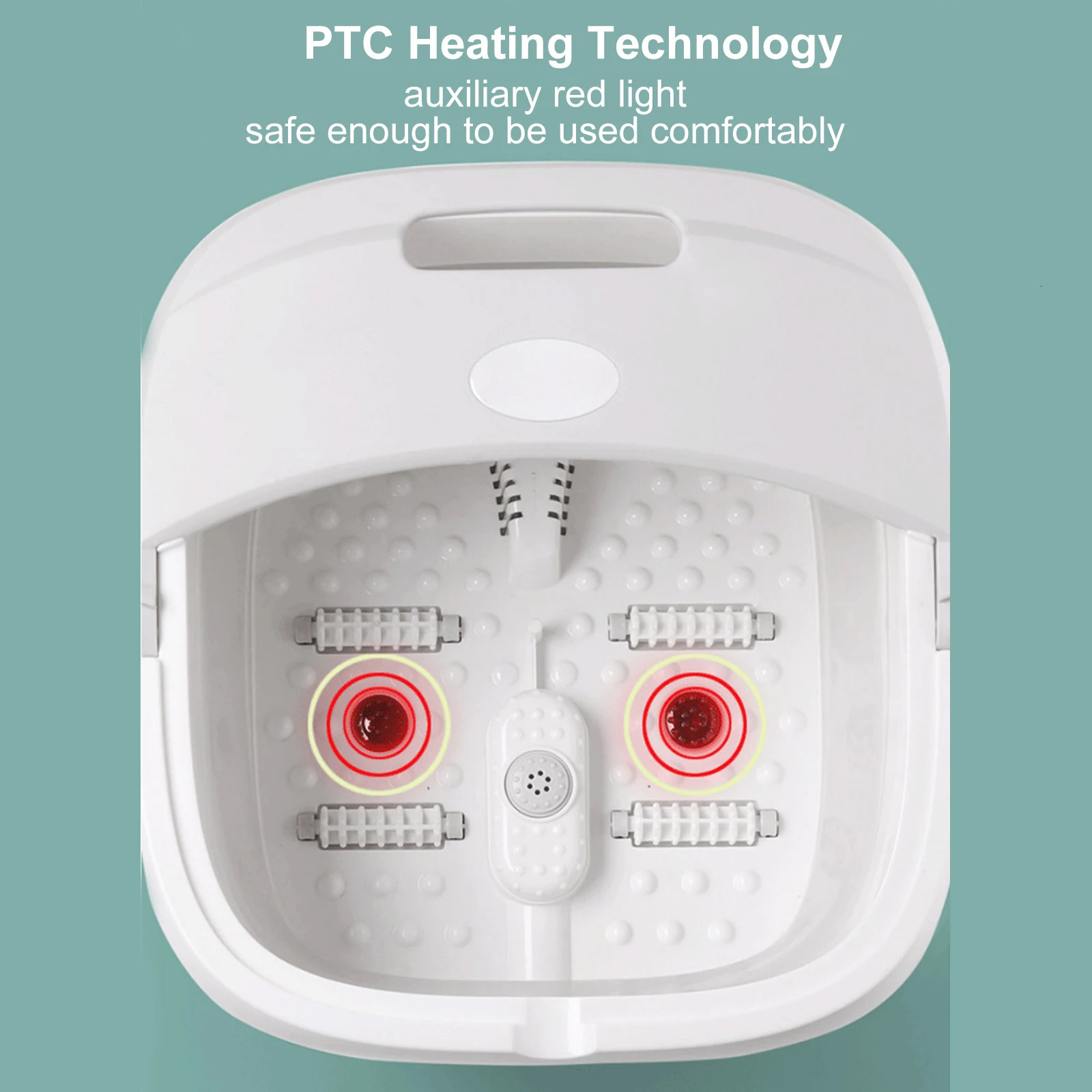 electric foot bath bathtub spa foot massage bathtub foot massage basin used for soaking foldable portable foot bath tub constant temperature foot care