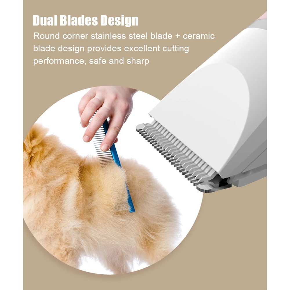 4-in-1 Electric Dog Clippers Pet Grooming Tools Cordless Dog Shaver Trimmers Low Noise Cats Hair Trimming Nail Grinding