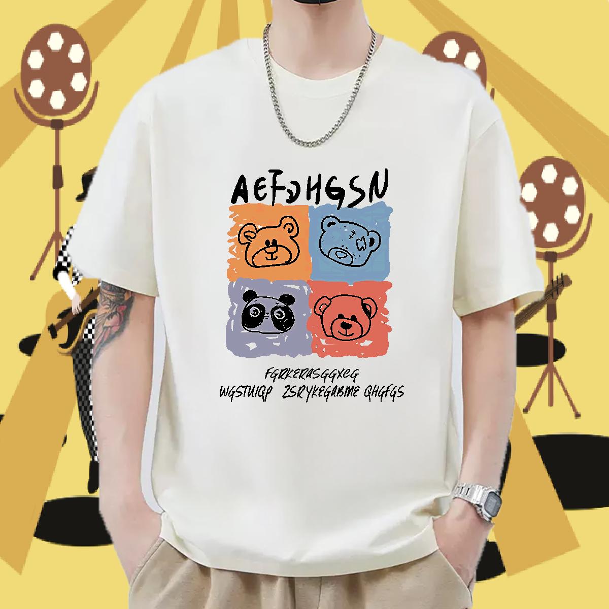 Fashion New T-Shirts for Men Graphic Spring Summer Couples T Shirts Breathable Short Sleeve High Quality