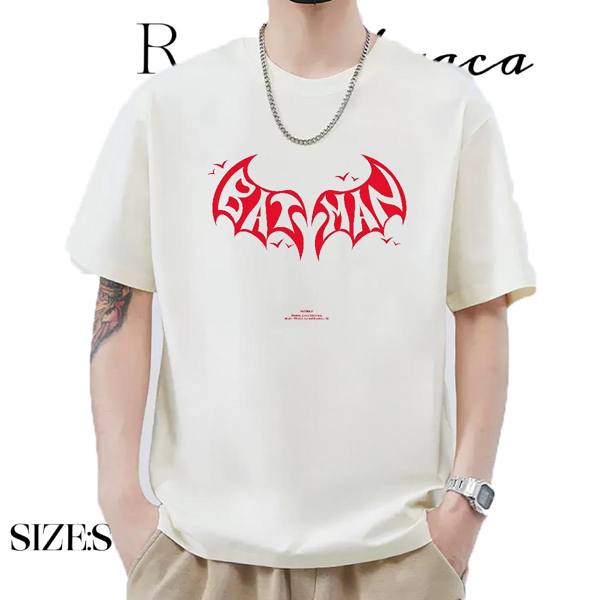 Loose Men Clothes T-Shirt Cotton Breathable Short Sleeve Hip Hop Man T Shirts Skull 2024 New Tops Tees