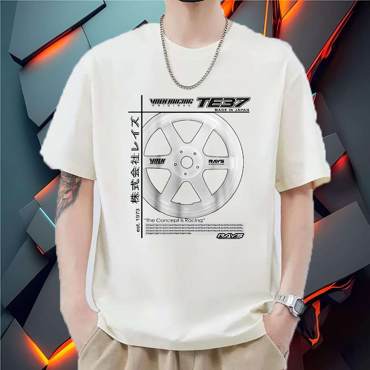 2024 New Men T Shirts DIY Printed Tshirts Street Casual Crew Neck Cotton 5A Tops Tees