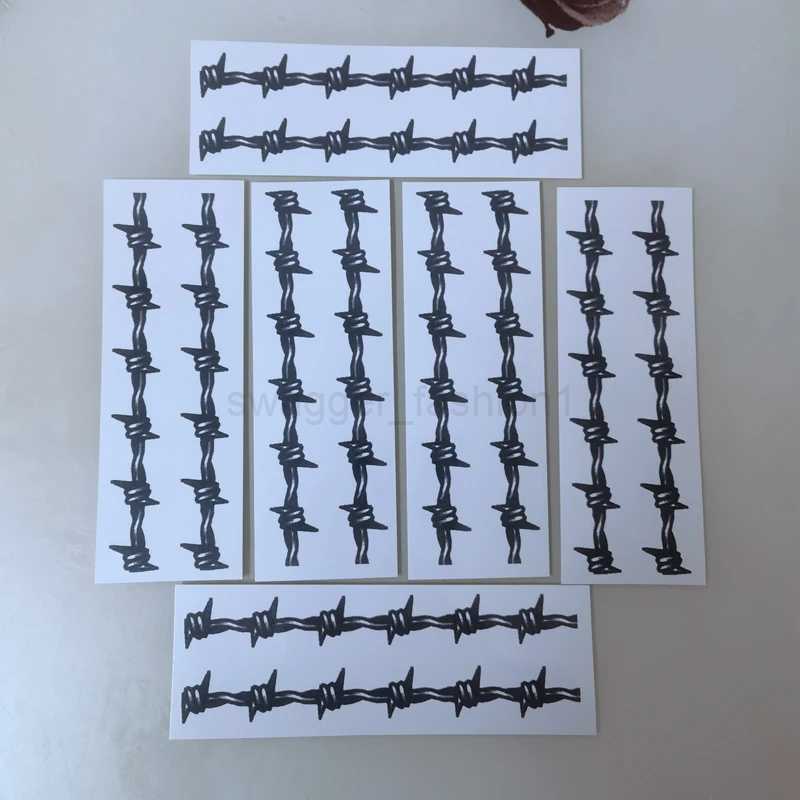 4pc Arm Line Thorns Waterproof Faux Tatouage Temporary Tattoo Stickers Hombre Female Hand Back Personality Cool Art Fake TattooB240713