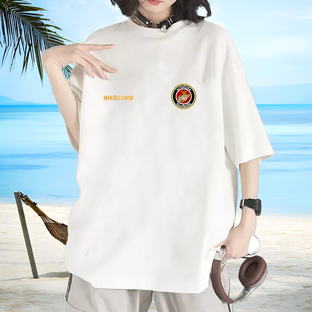 Loose T shirt Cotton Breathable Clothings Sports Street Wear 2024 Couples T Shirts Cartoon Printing S-3XL