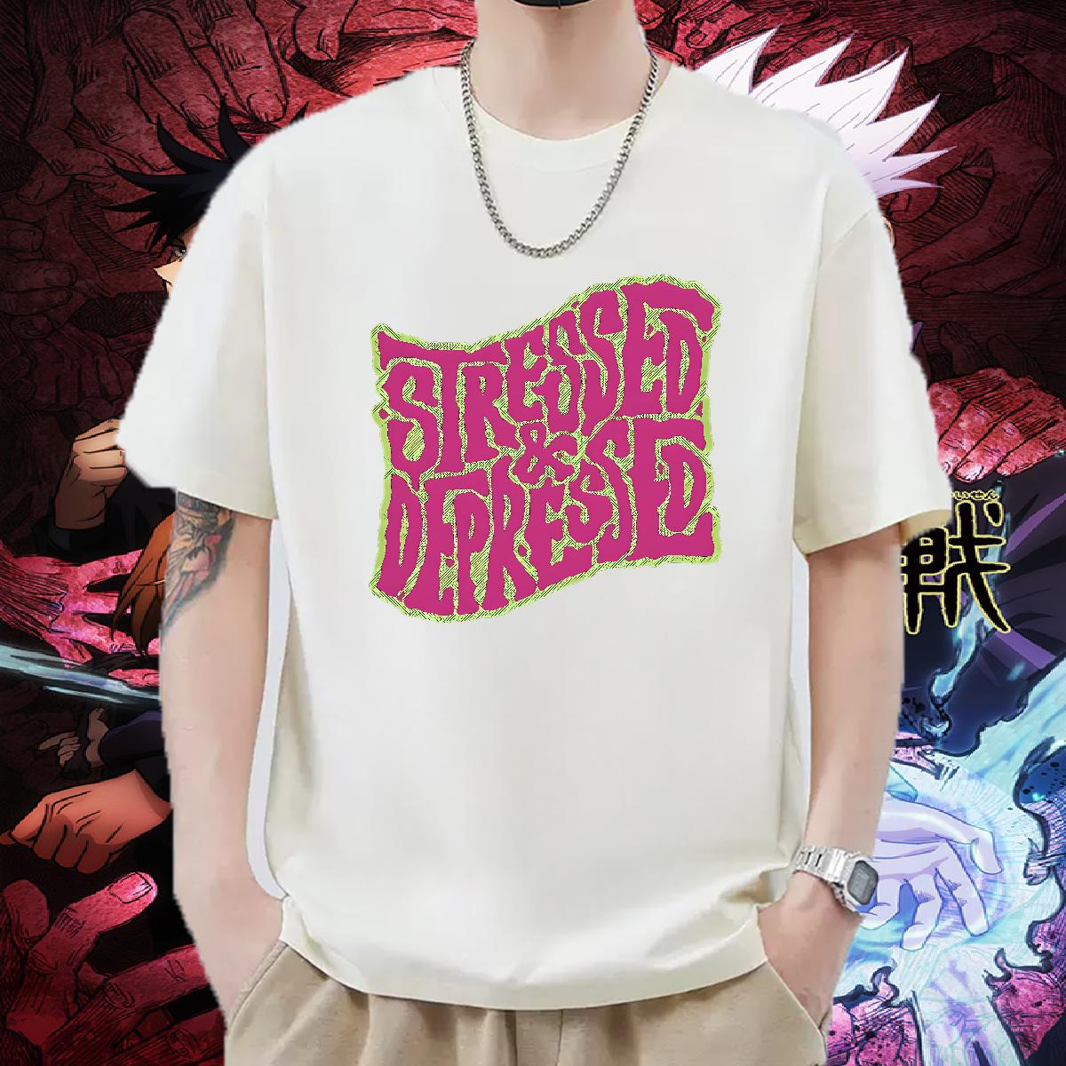 Casual New T Shirts Men Cartoon Print Tshirts Sport Round Neck Short Sleeve High Quality Tees Shirts