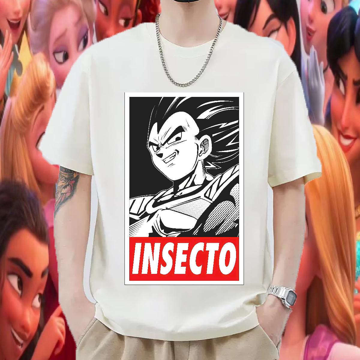 Fashion Casual T shirt Anime Print Daily Wear Men Clothes T-Shirt Crew Neck Cotton Breathable Loose Fit