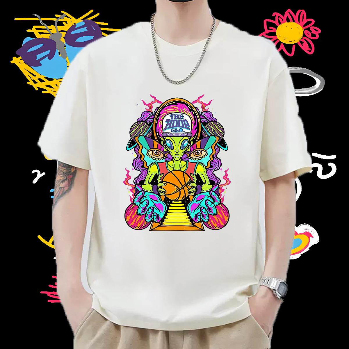 5A Couples T Shirts Cotton O Neck Short Sleeves Street T shirt Black Oversized Fashion Casual Tees