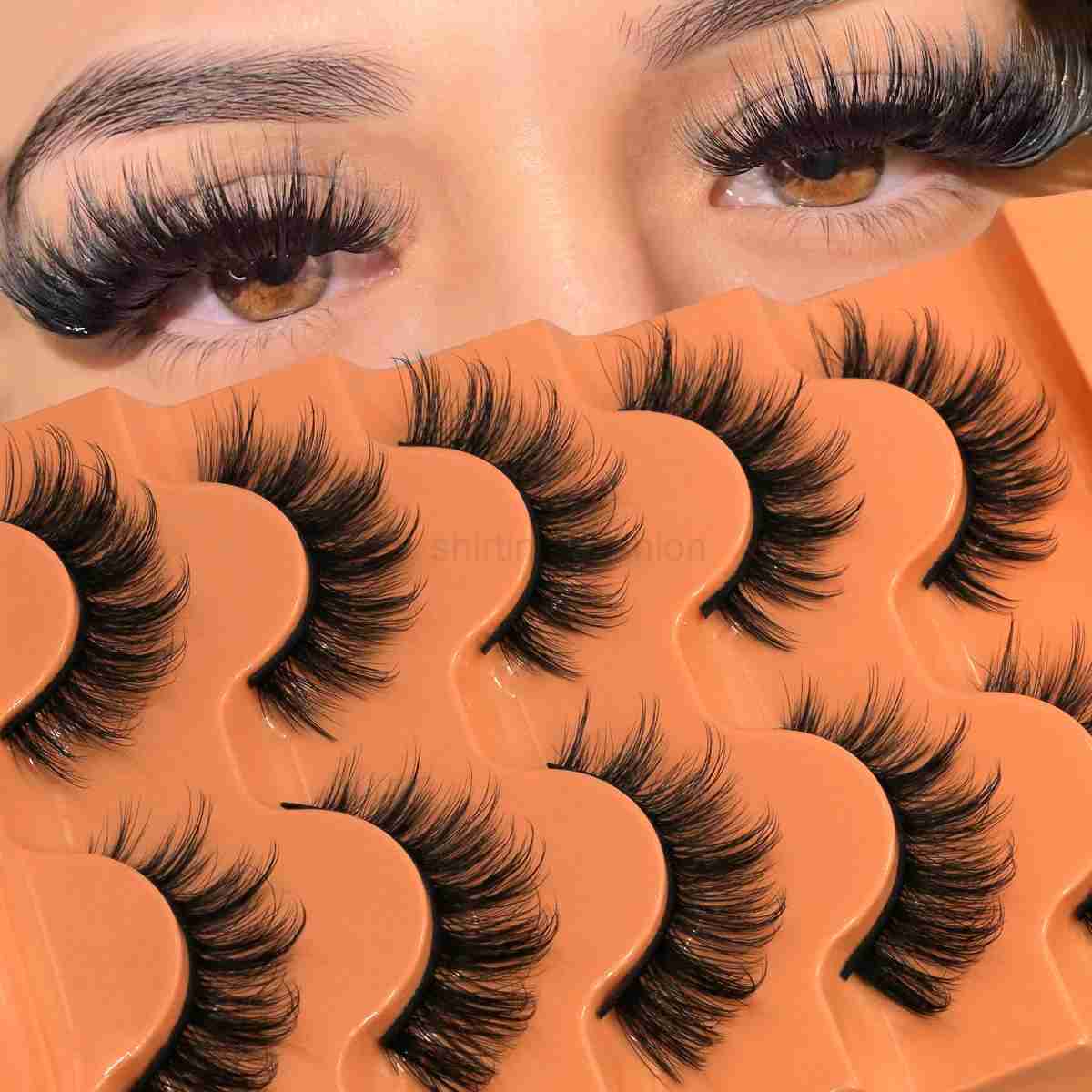 GROINNEYA 5 Pairs Fluffy Eyelashes 8D Volume False Lashes Russian Strip Lashes Extensions Thick Soft Curly Fake Lashes MakeupCL240713