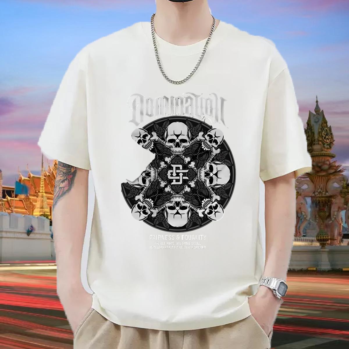 Wholesale T Shirt For Man Anime Printing Street Crew Neck Cotton Men Tees Custom Customized Tees Shirts