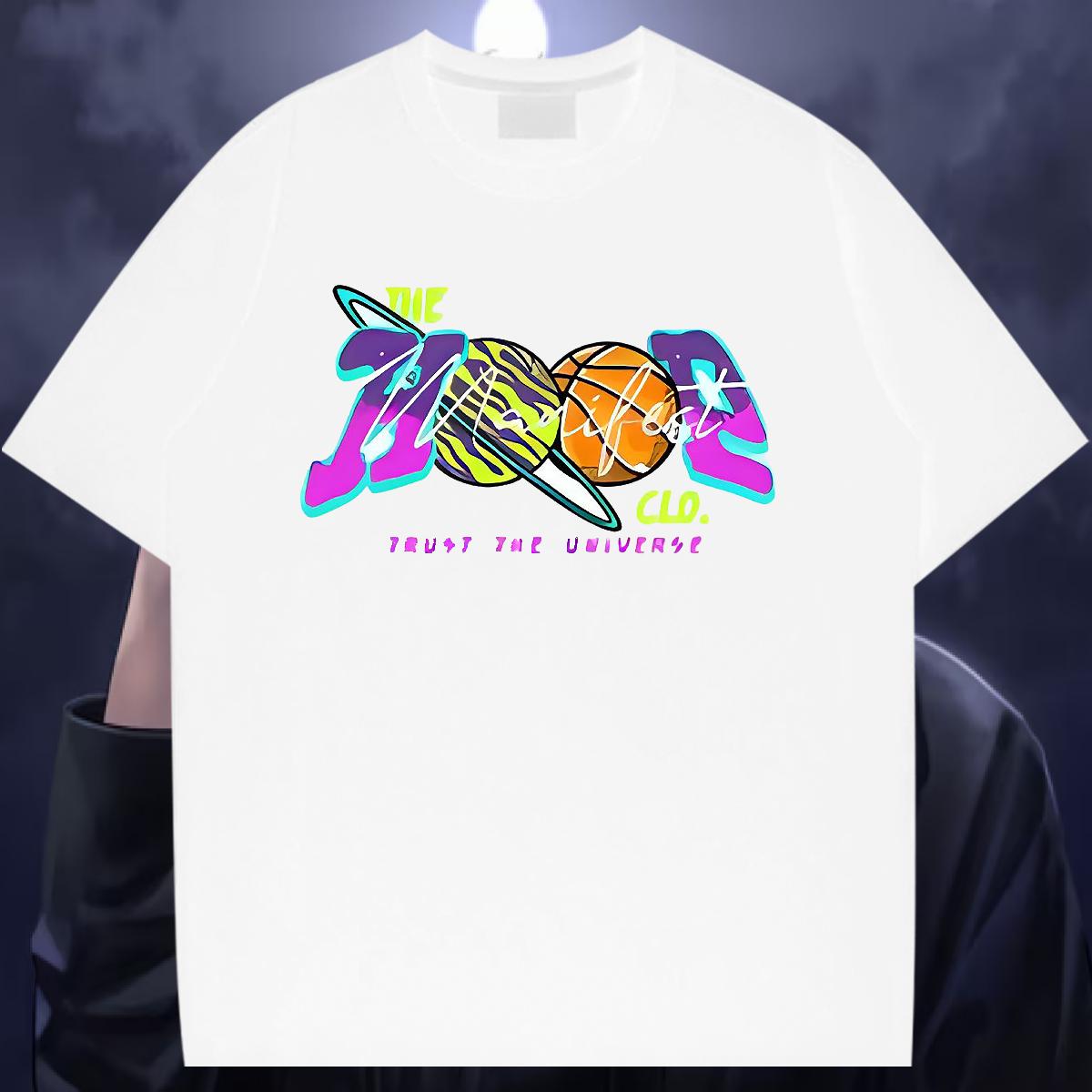 Fashion T-Shirts Custom Print Plus Size Outdoor Men Tops Tees 180g Cotton Loose Fit