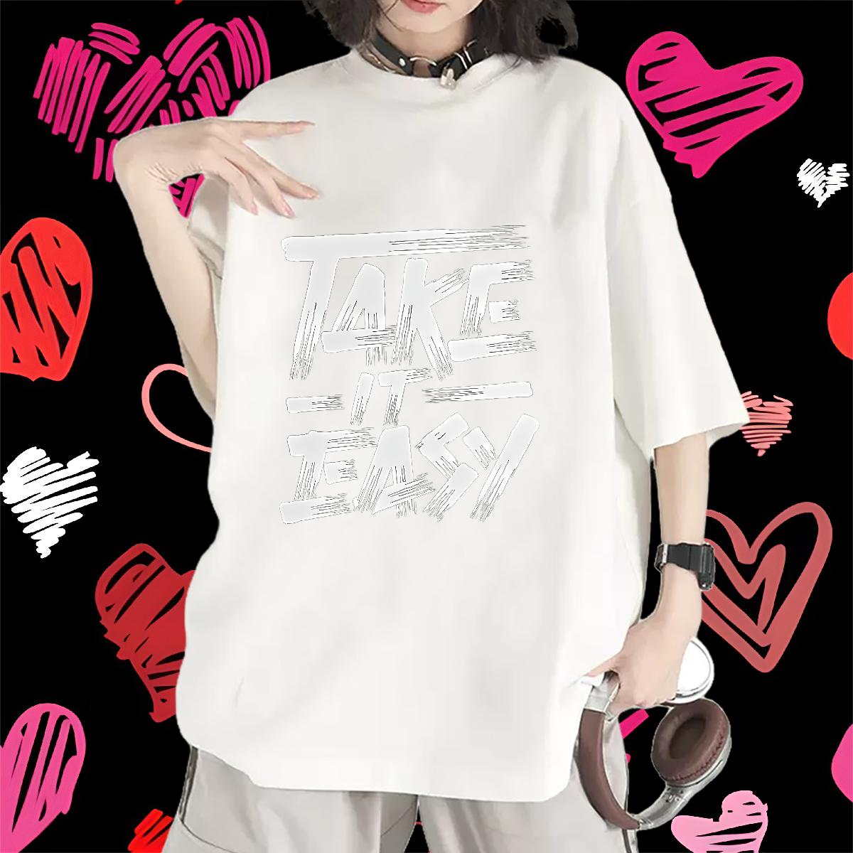 Fashion New Womens T Shirts Breathable Short Sleeve Street Couples T Shirts Custom Print Oversized Lady Tee Shirt