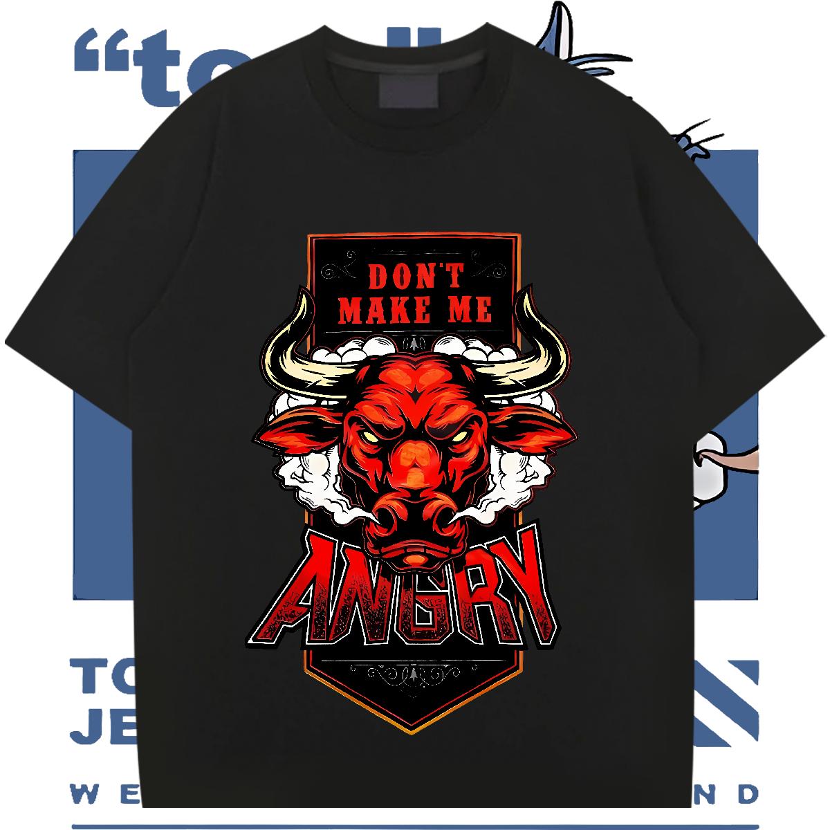 Loose Fit T Shirt For Man Anime Printing Street Round Neck Short Sleeve Men Tops Tees 2024 New Custom Cartoon Tee Shirt