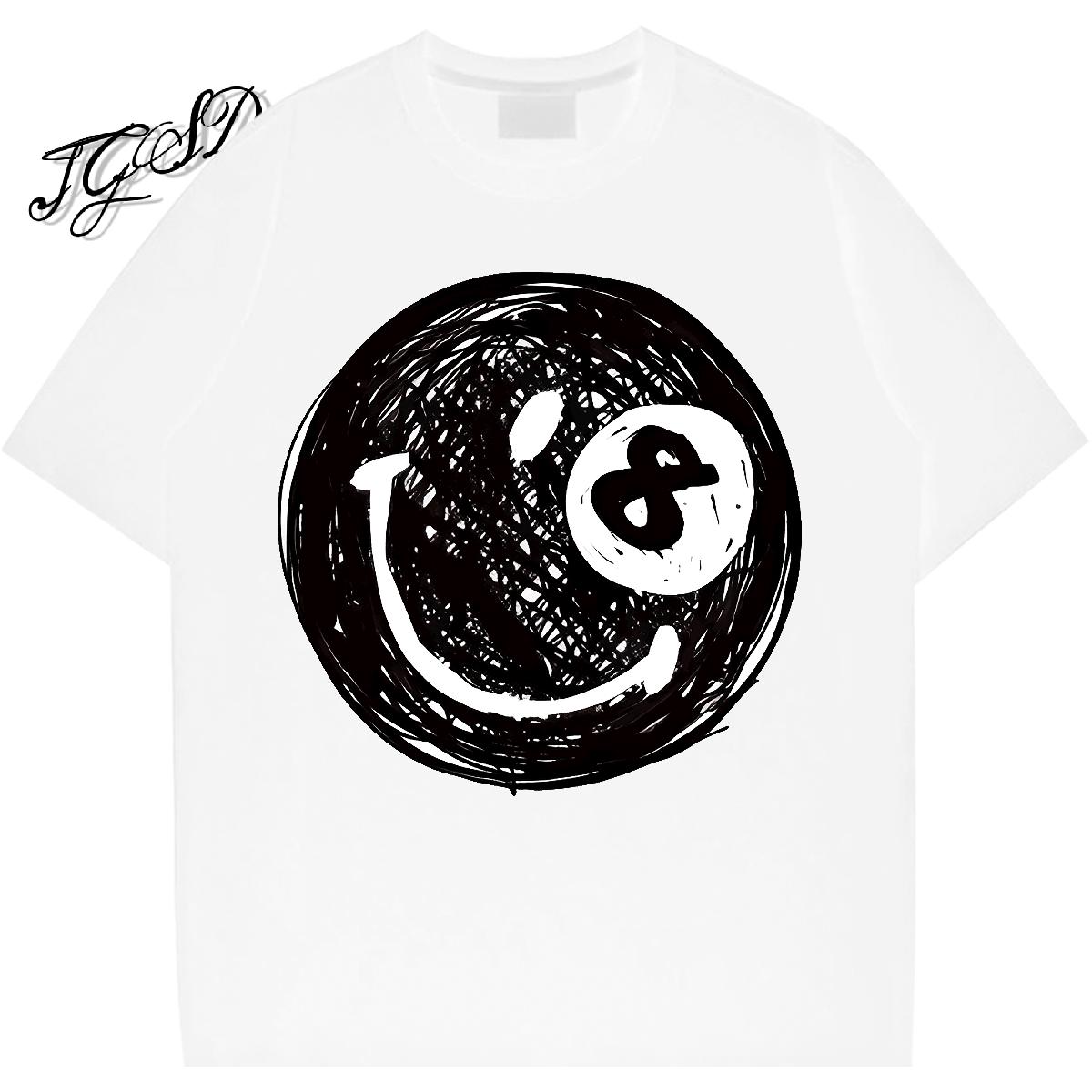 Cool Design Tshirts Cotton Breathable Soft Hip Hop Men T Shirts White Plus Size Brand Tops