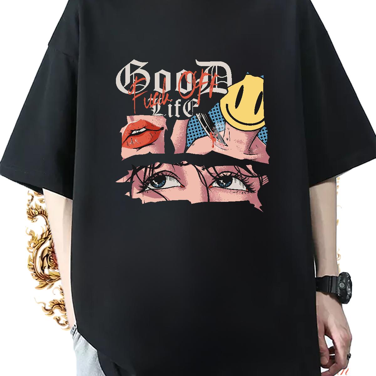Popular Men T Shirts Street Casual Round Neck Short Sleeve Men Tshirts Casual New Cartoon Printing S-3XL Clothes