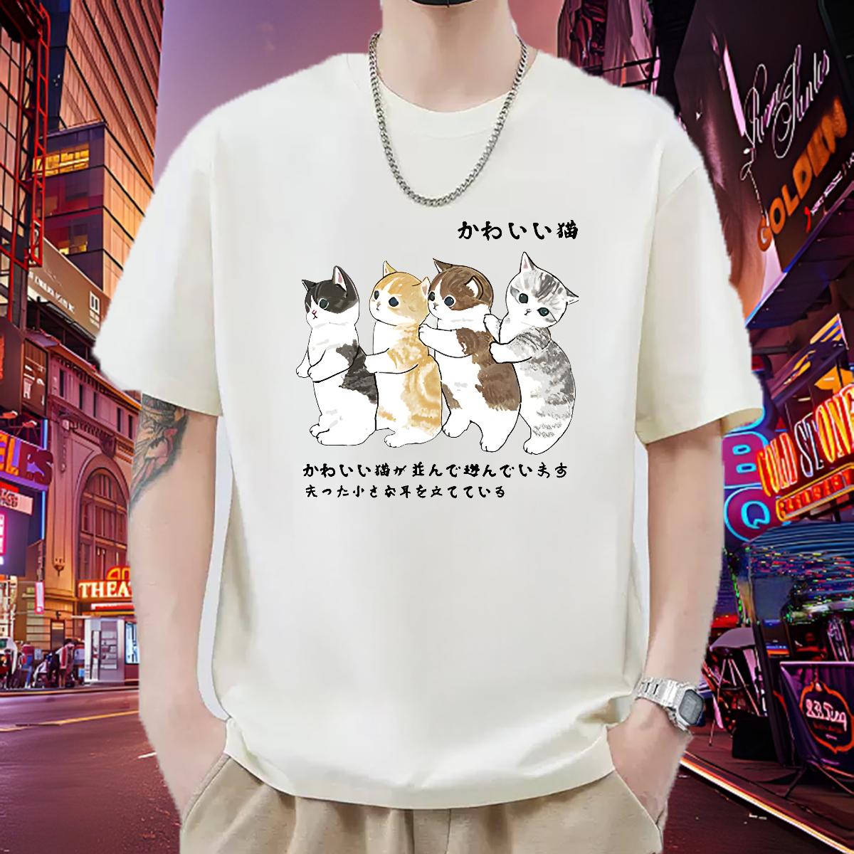 Factory Direct Mens T Shirts Custom Print Plus Size Couples T Shirts Street Casual Short sleeve Cotton Soft Classic Clothings