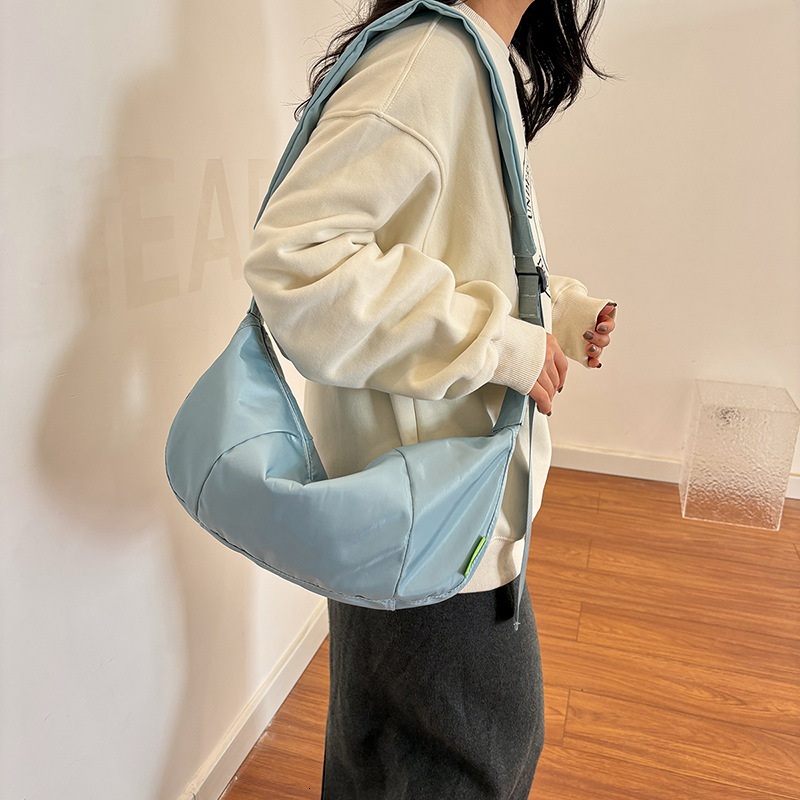 2024 New Nylon Women's Summer Large Capacity Lightweight Shoulder Crossbody Fashion and Leisure Versatile Dumpling Bag H7.13#25 ad347