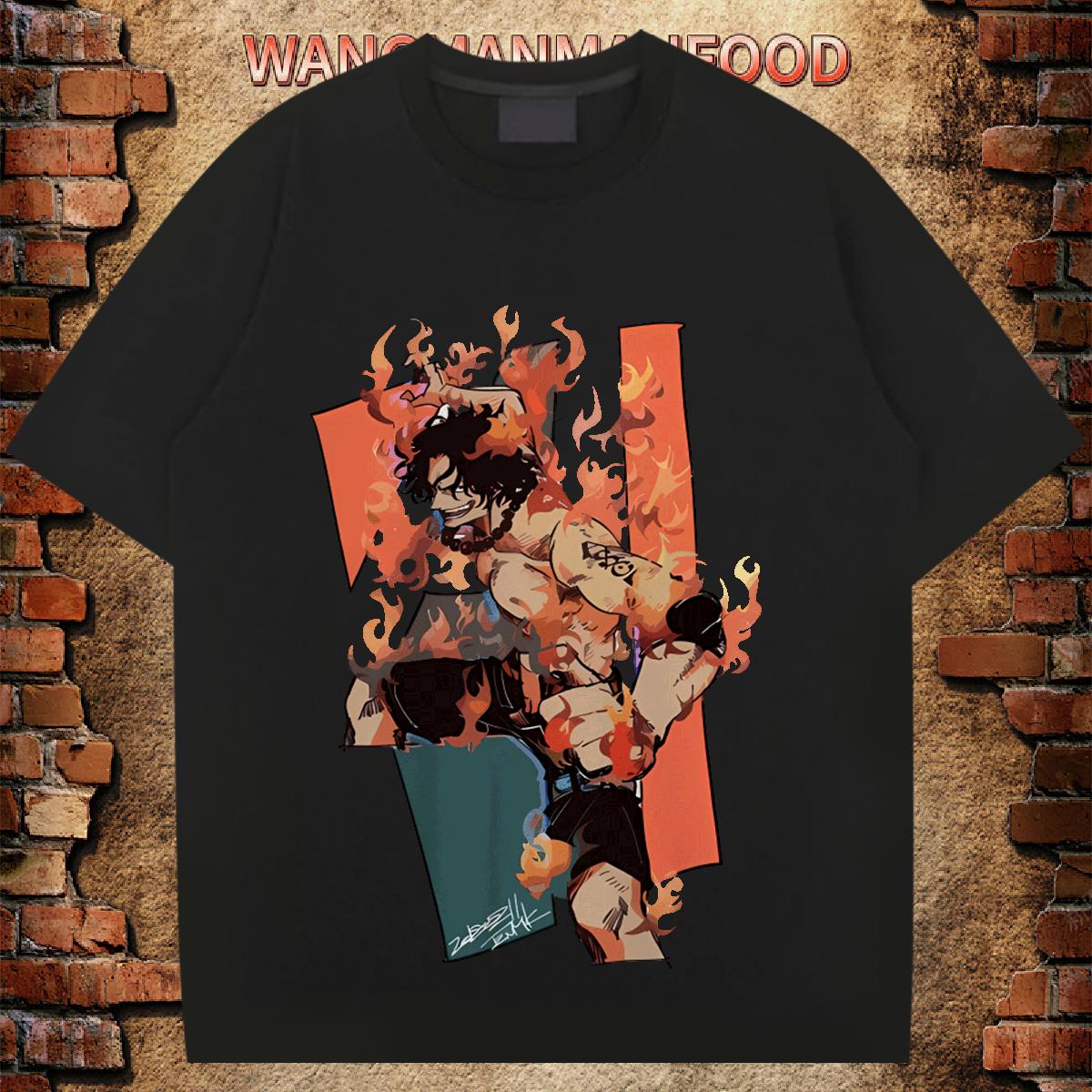 Comfortable Tshirt for Man Woman Breathable Crew Neck Cotton Street wear Hip Hop T Shirt For Man Custom Cartoon DIY Tops