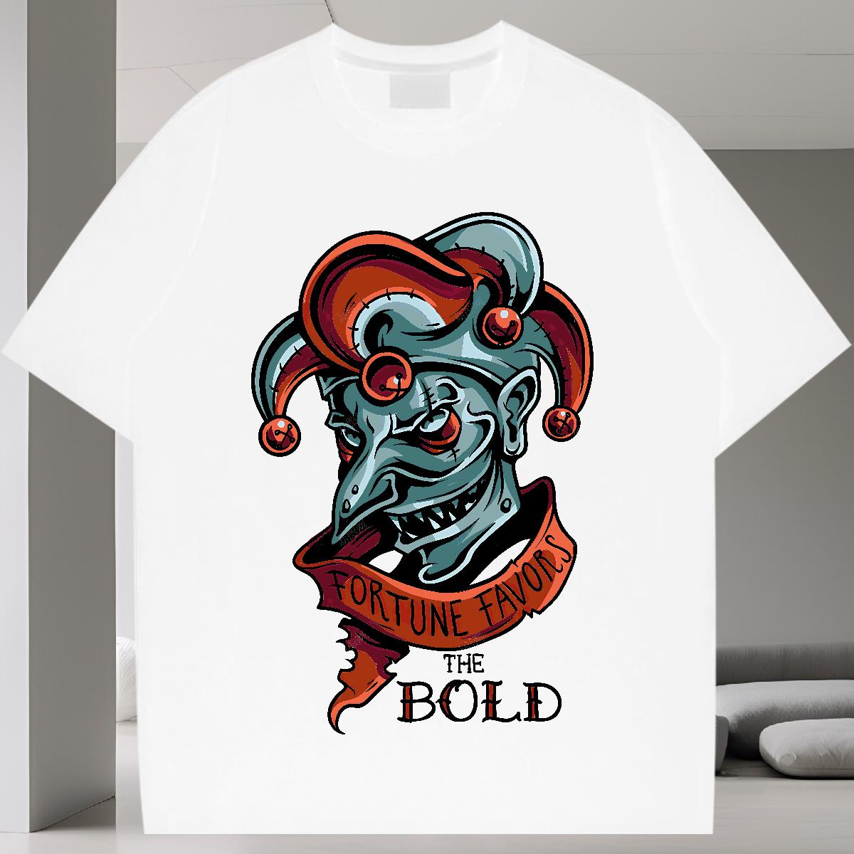 Casual New T-Shirts for Men Cartoon Printing S-3XL Daily Wear Couples T Shirts Breathable Short Sleeve Loose