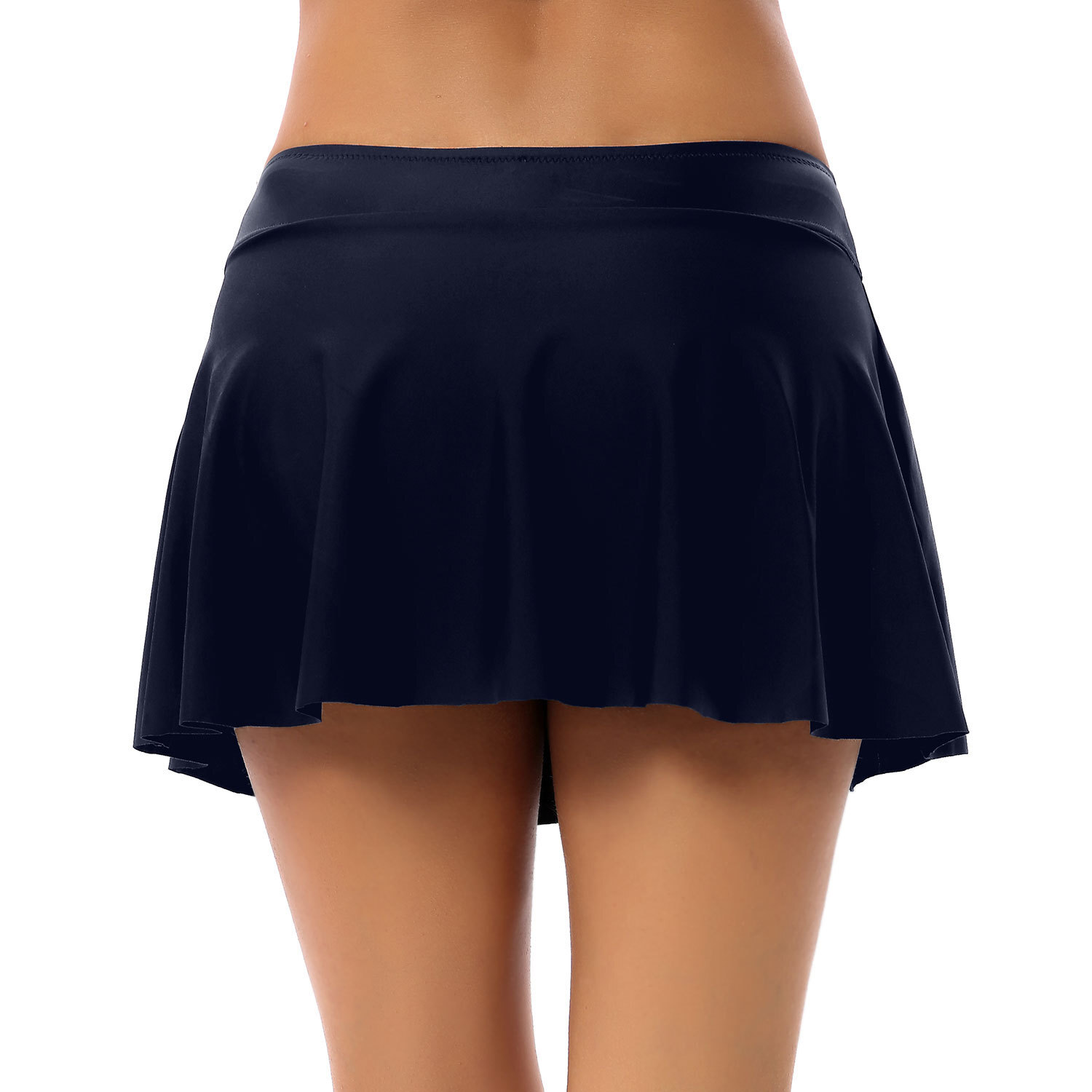 High Elasticity Washable Solid New Pattern Temperament 2023 New Women's Solid Color Minimalist Swimsuit Skirt Waist Self-cultivation Sexy Tempera