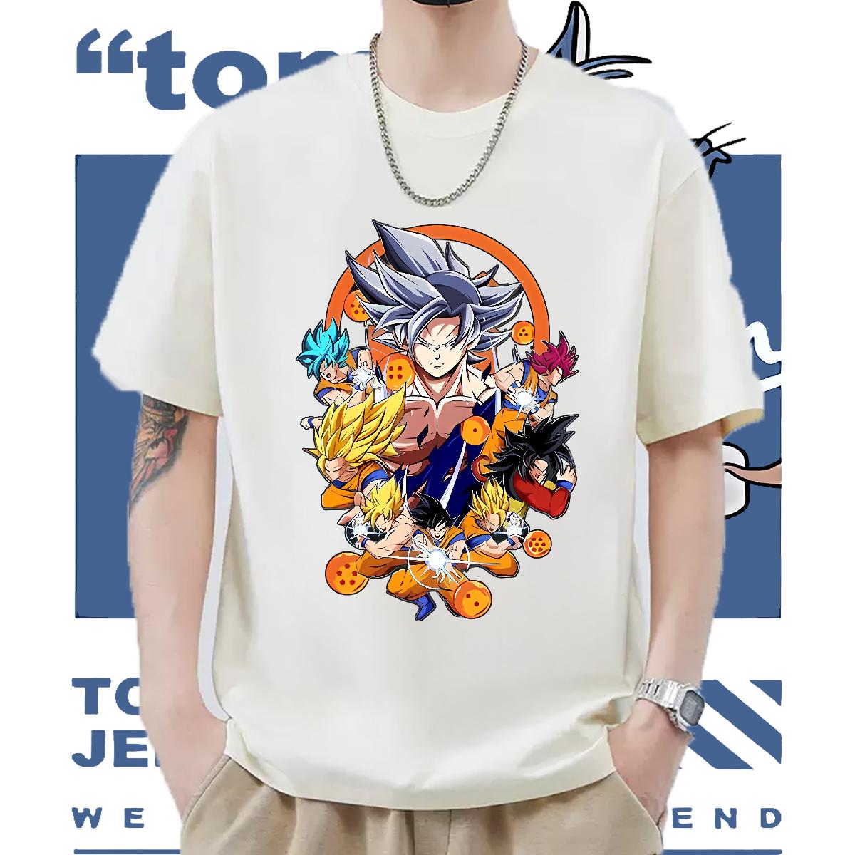 Cool Men Clothes T-Shirt Round Neck Short Sleeve Beach T Shirt For Man Anime Print Fashion Design Tshirts
