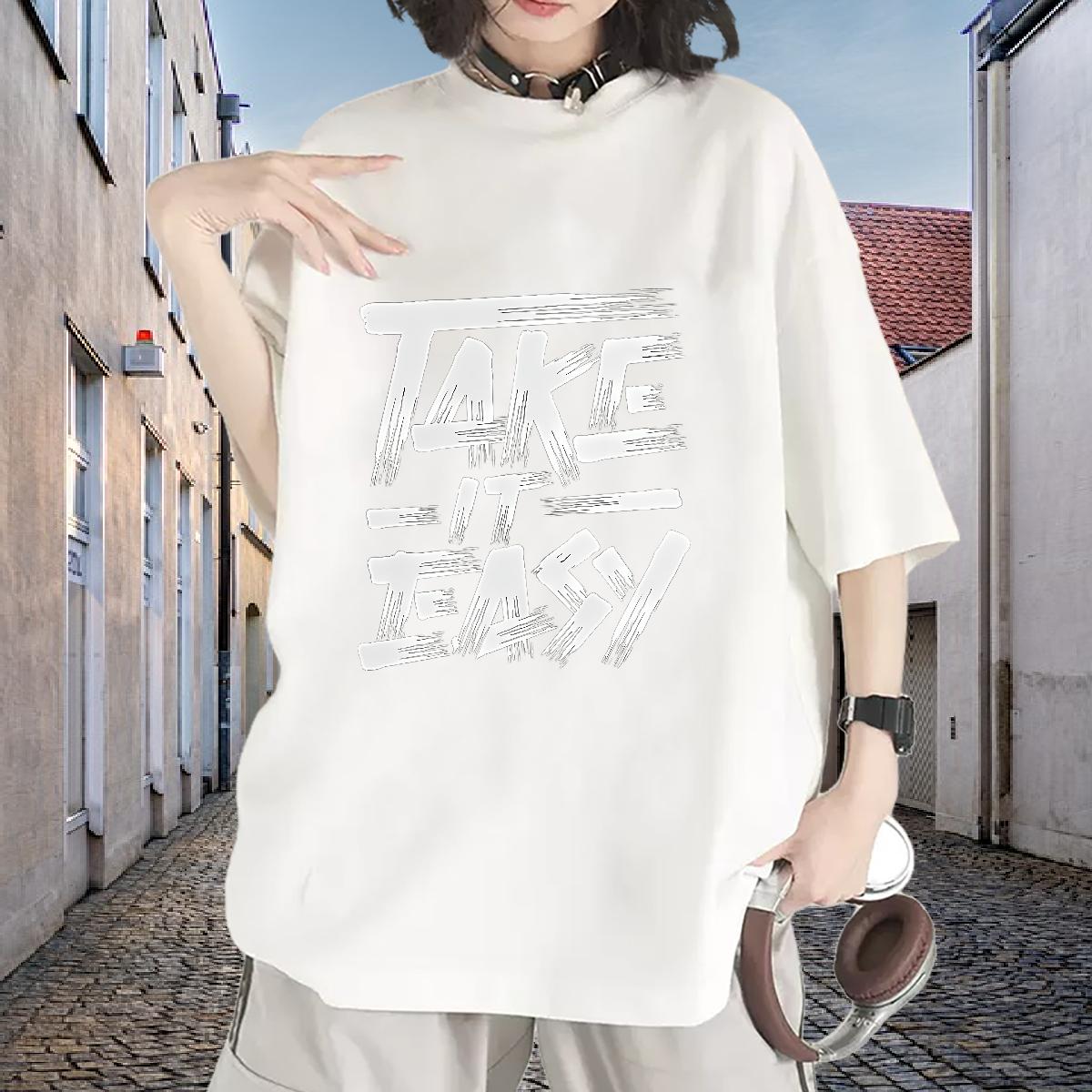 Crew Neck Cotton Breathable Womens T Shirts Designer Home Outdoor Unisex Tshirts Custom Print Plus Size Female Clothes Shirt